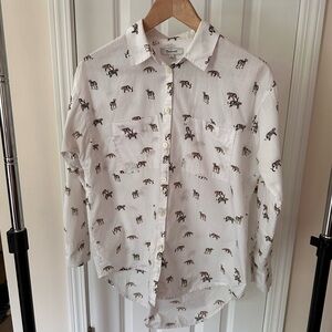 Madewell Shrunken Trapeze Shirt in Catwalk Small